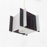Mid-century space style acrylic cube pendant lamp, 1960s