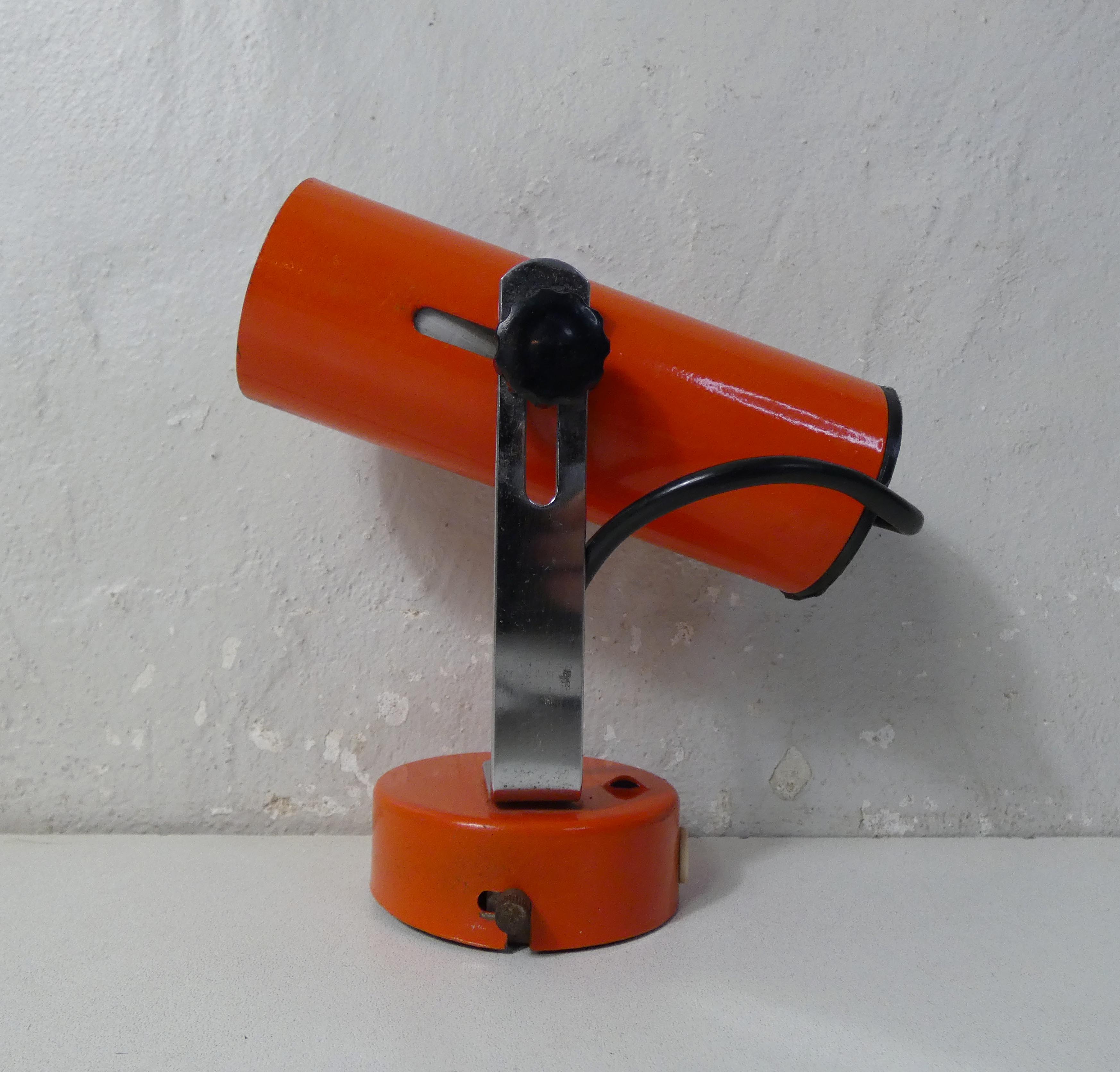 Adjustable wall lamp spot Orange Space Age