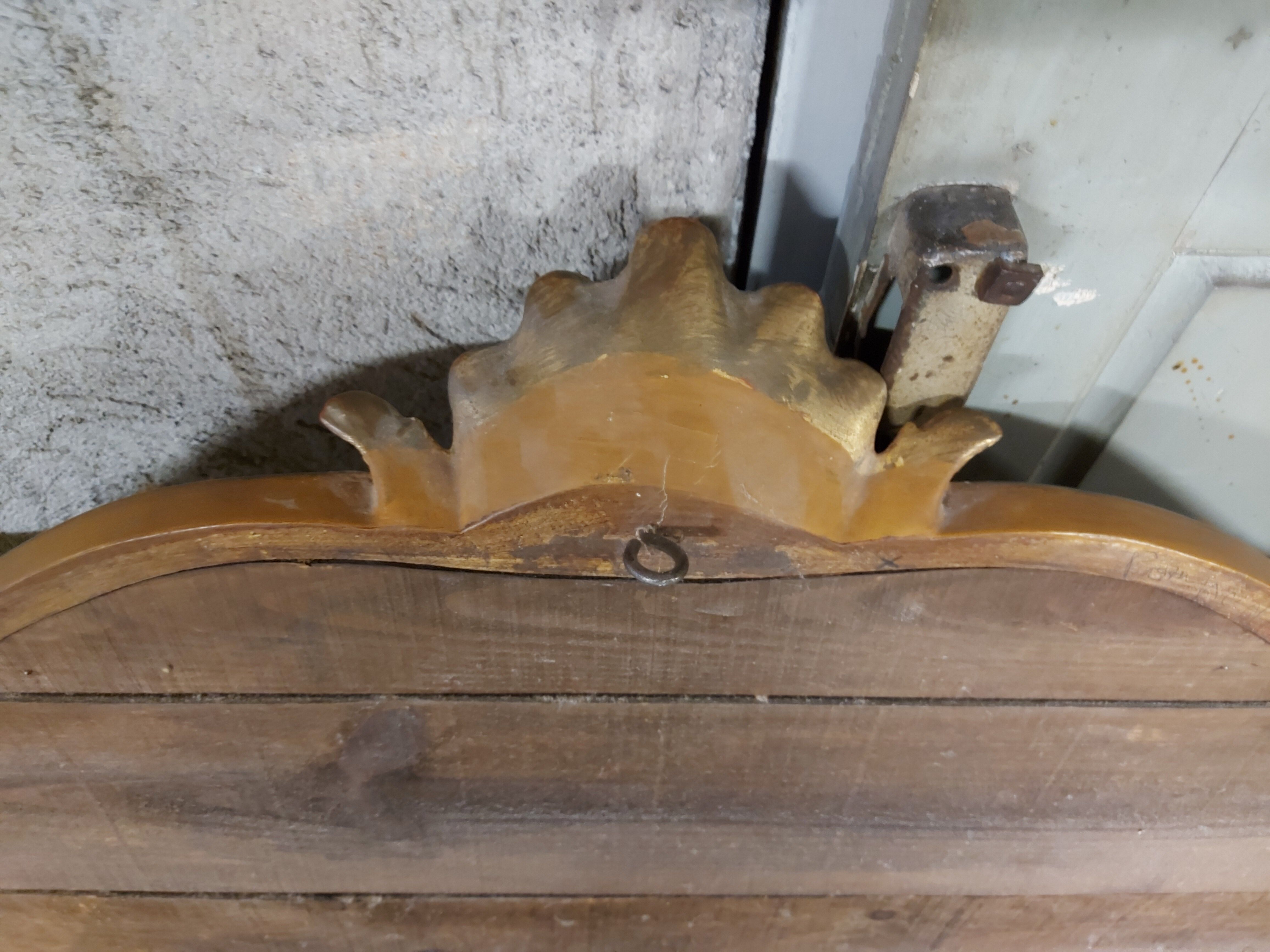 Old gilded wood mirror