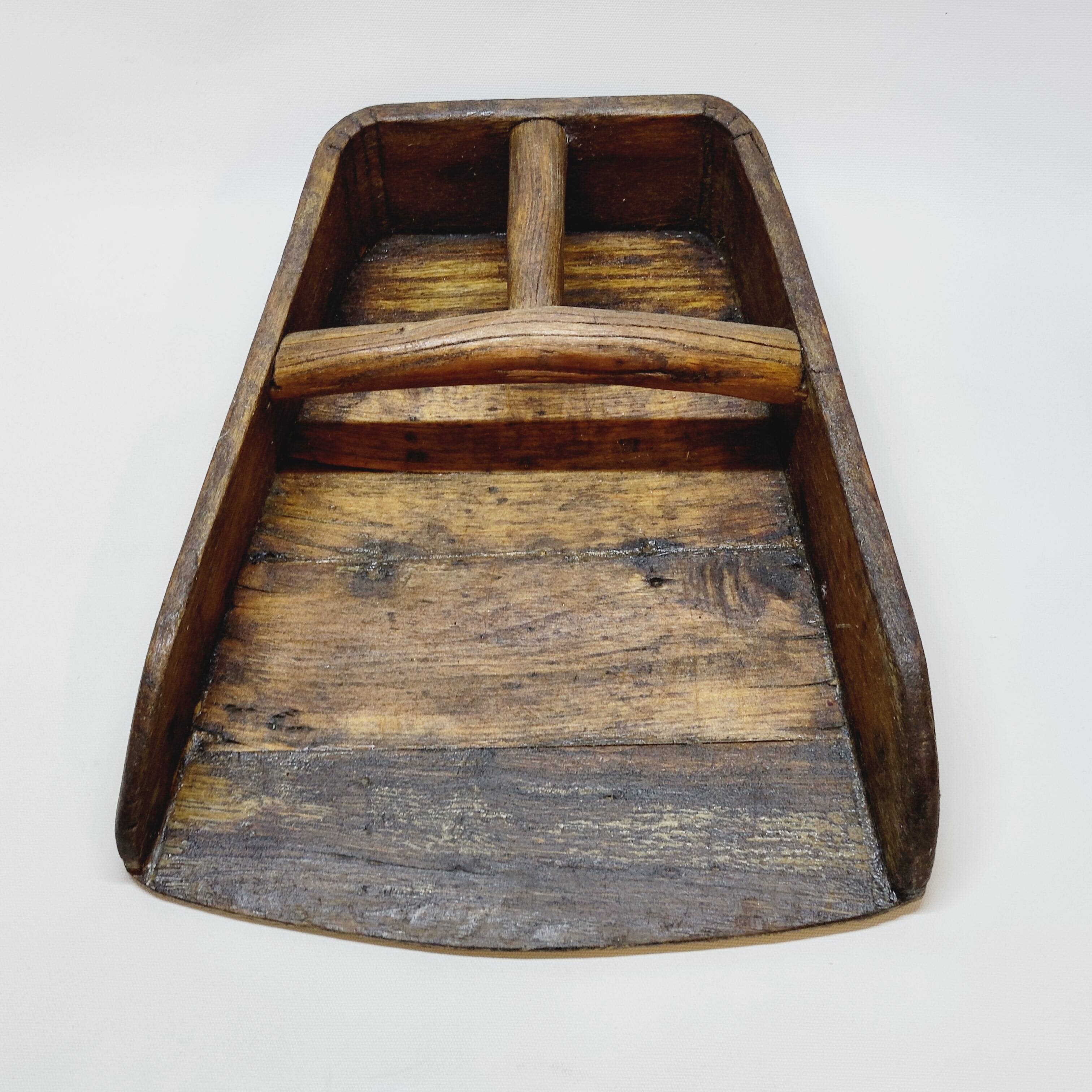 Old Chinese Grain Measure in Wood Folk Art