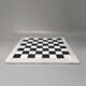 1970s black and white chess set in volterra alabaster handmade made in italy