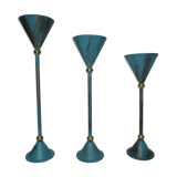 Set of three scandinavian candlesticks
