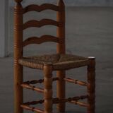 Set of 6 modern French brutalist chairs, in the style of Charles Dudouyt, made in the 1960s.