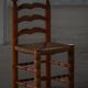 Set of 6 modern French brutalist chairs, in the style of Charles Dudouyt, made in the 1960s.
