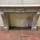 Louis XVI style fireplace in white Carrara marble, 19th century