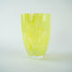 Lemon-coloured glass vase, Danish design, 1970s, made in Denmark
