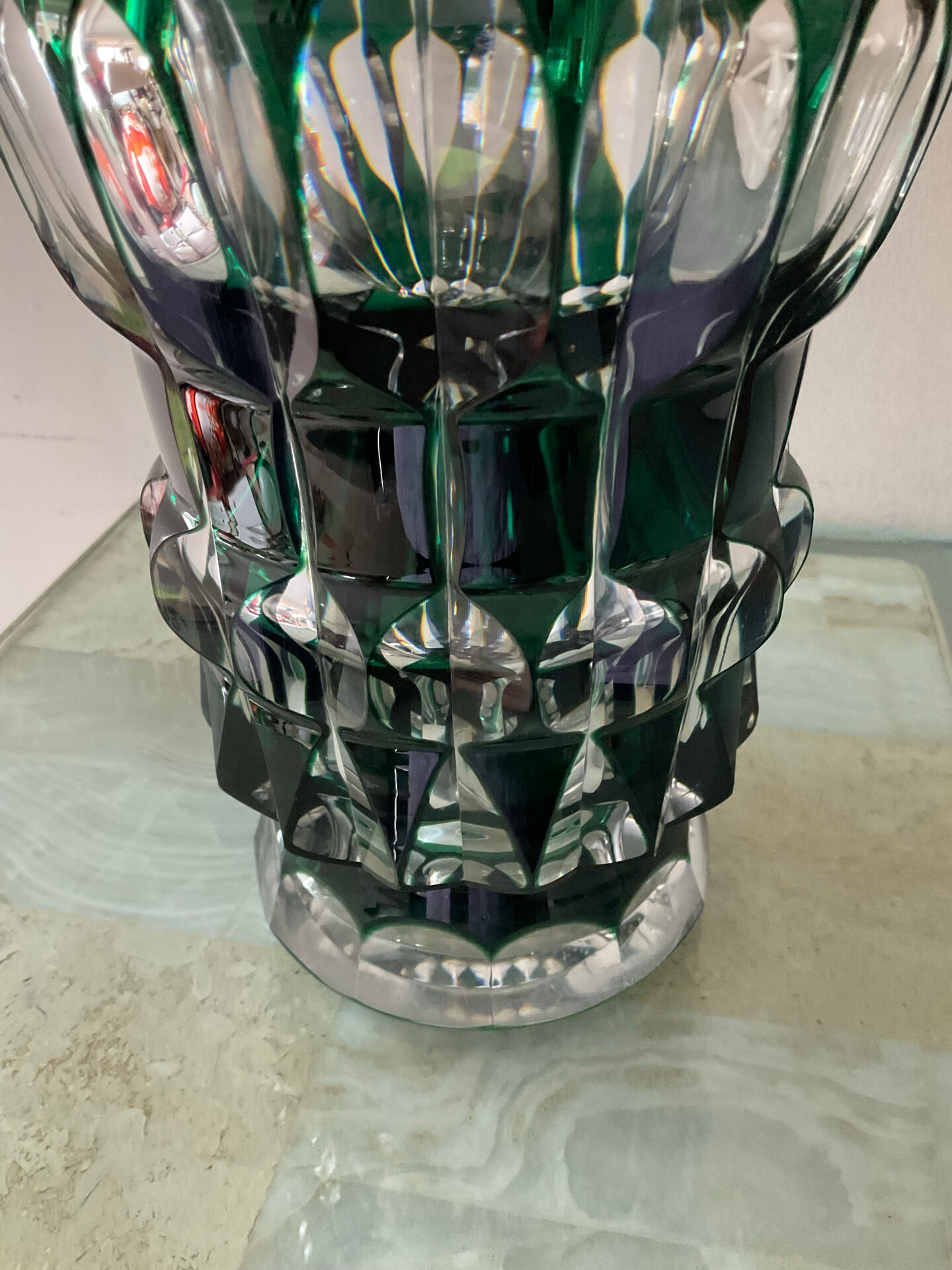 Crystal vase from Val St Lambert from the 1950s.