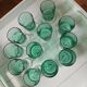 12 vintage stemmed glasses