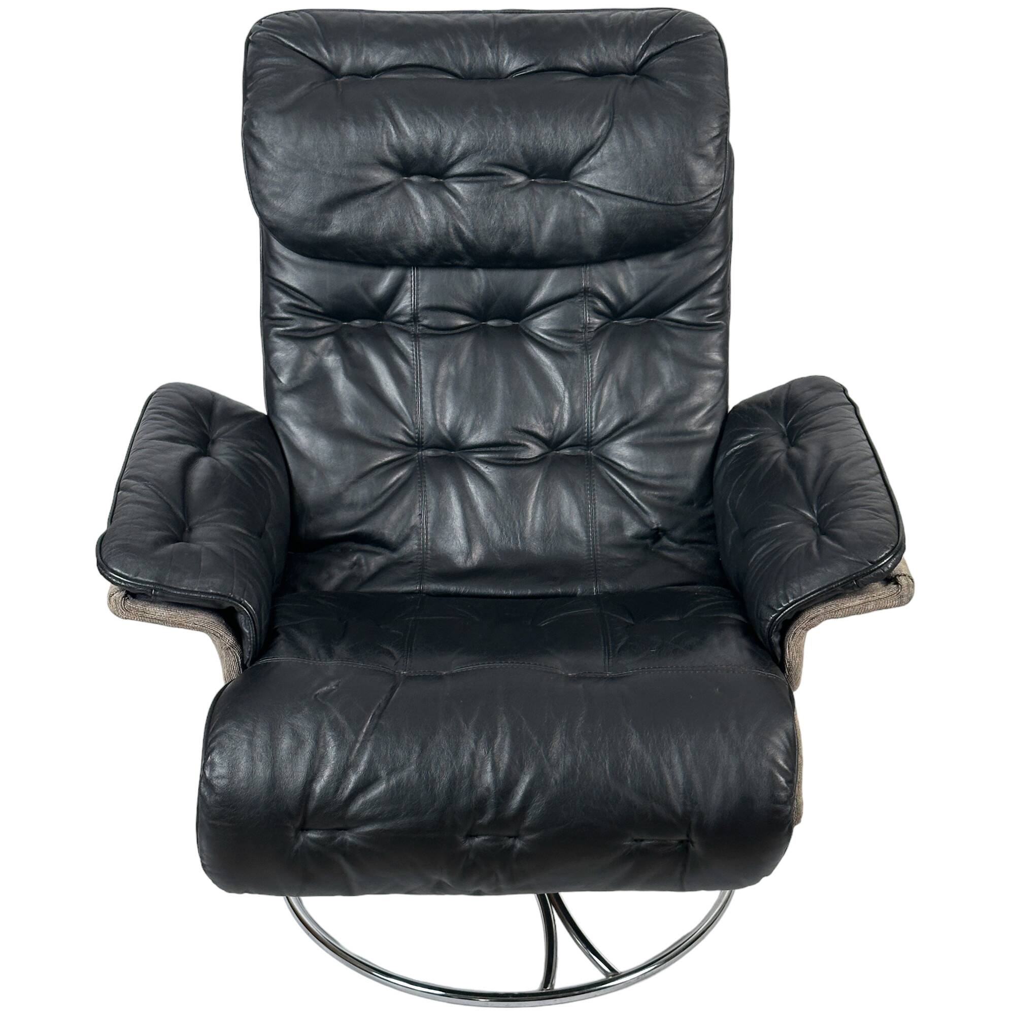 Authentic Söderbergs swivel lounge chair, made in Sweden - 1970s