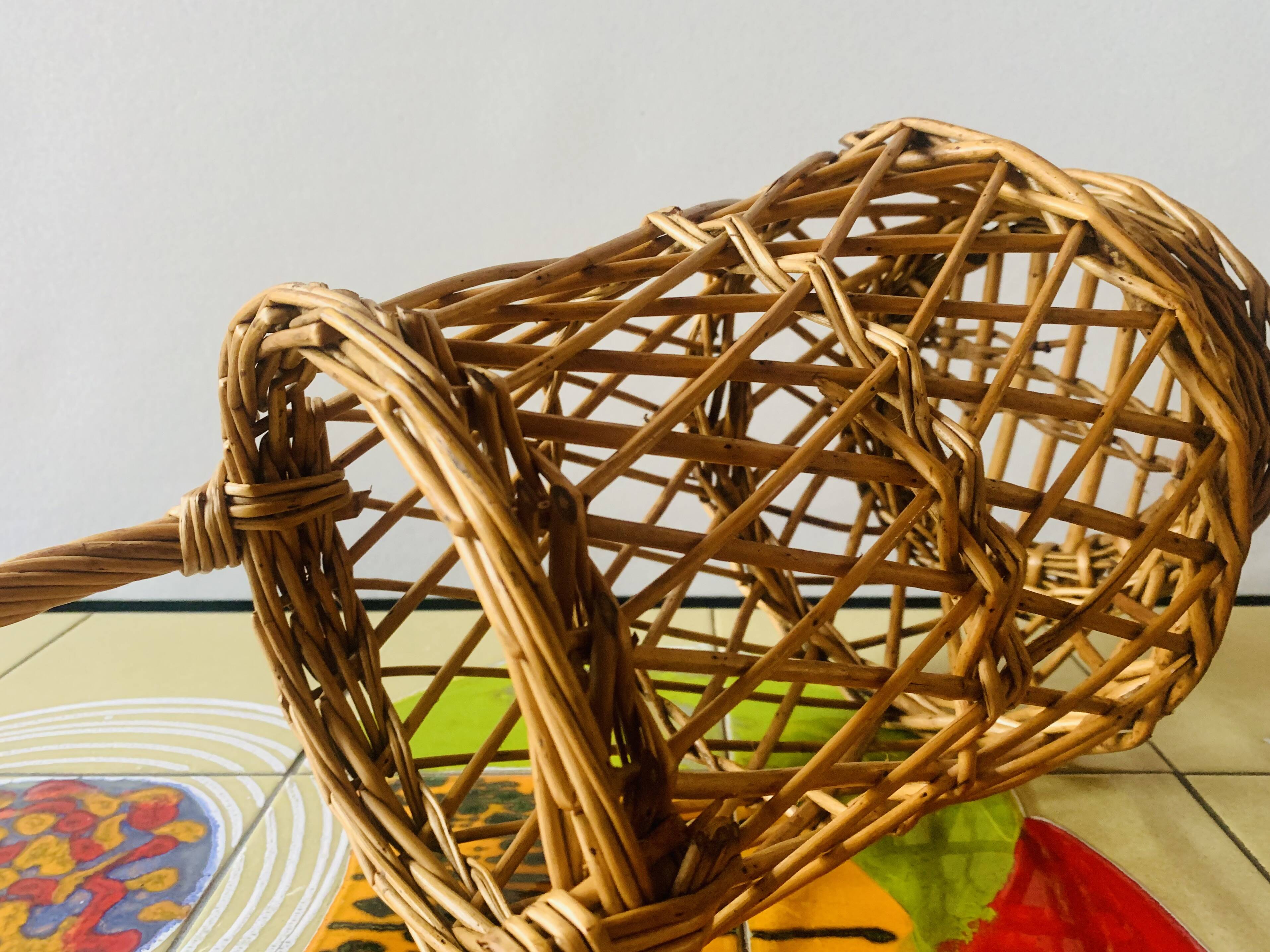 Vintage wicker basket