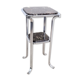 Table harness pedestal table chrome marble 1970