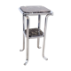 Table harness pedestal table chrome marble 1970