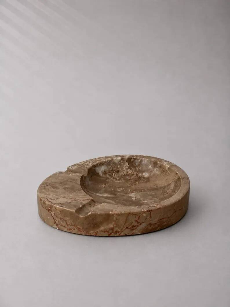 Vintage marble ashtray | Organic shape, Mid-Century Italian decoration