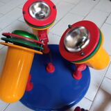 Ceiling lamp with 3 spotlights and 1 matching wall spot vintage