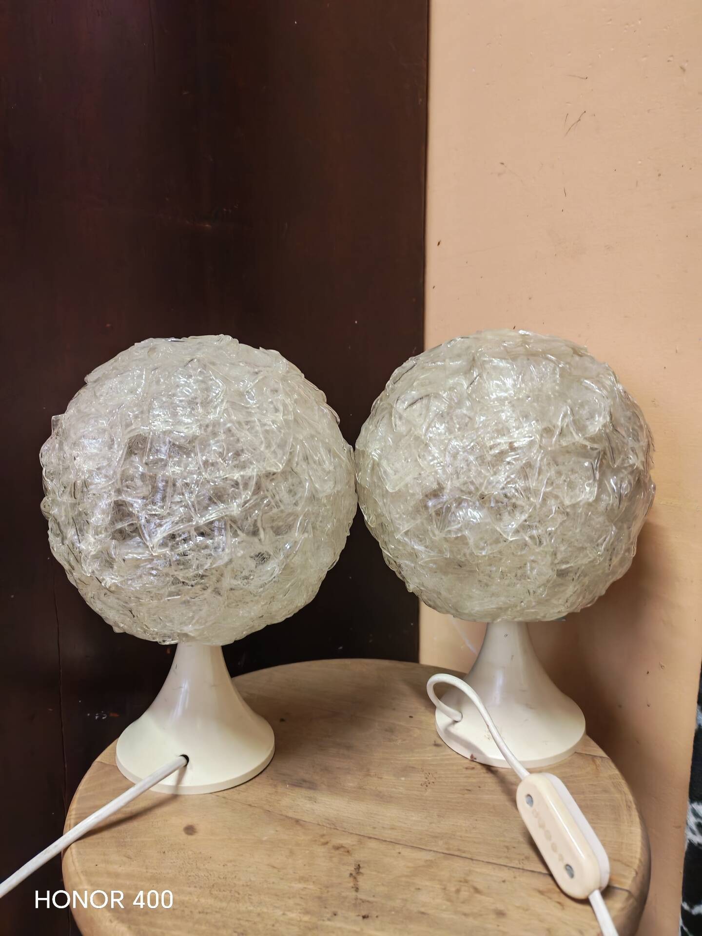 Pair of Space Age table lamps Germany 1970