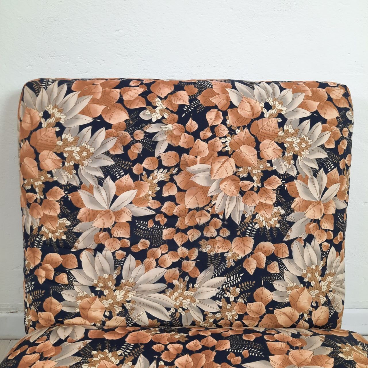 Modular sofa / Pair Armchairs - Fabric leaves - Vintage - Bonacina