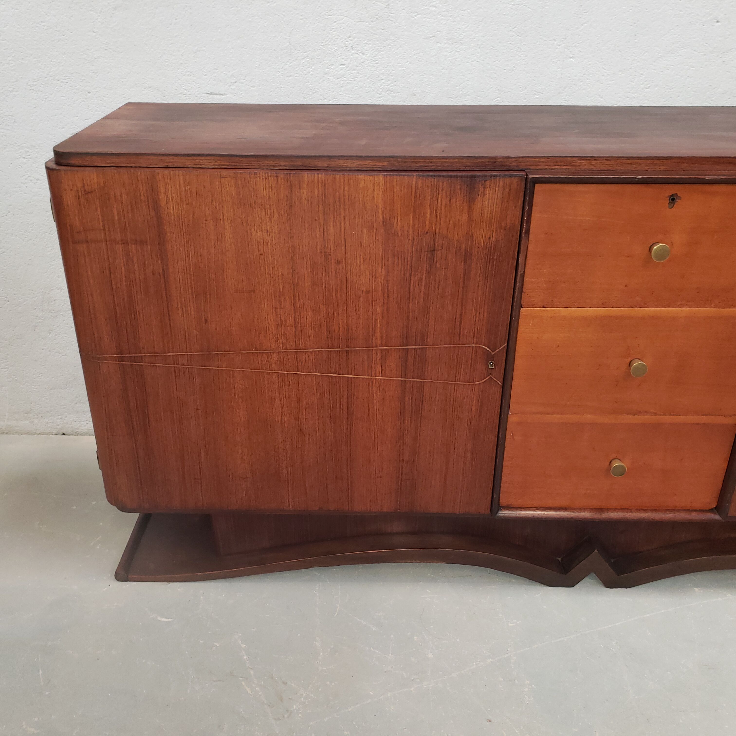 Enfilade art deco in vintage rosewood