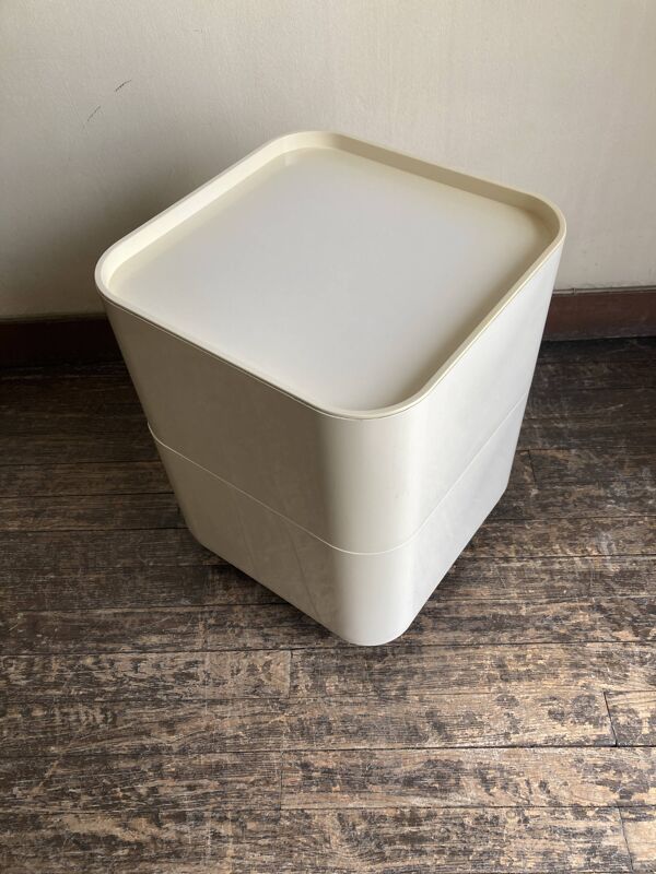 Caisson Componibili 4970 Castelli pour Kartell 1969 blanc Space Aage 1969