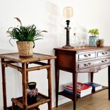 Bamboo side table late 19th century Perret and Vibert style