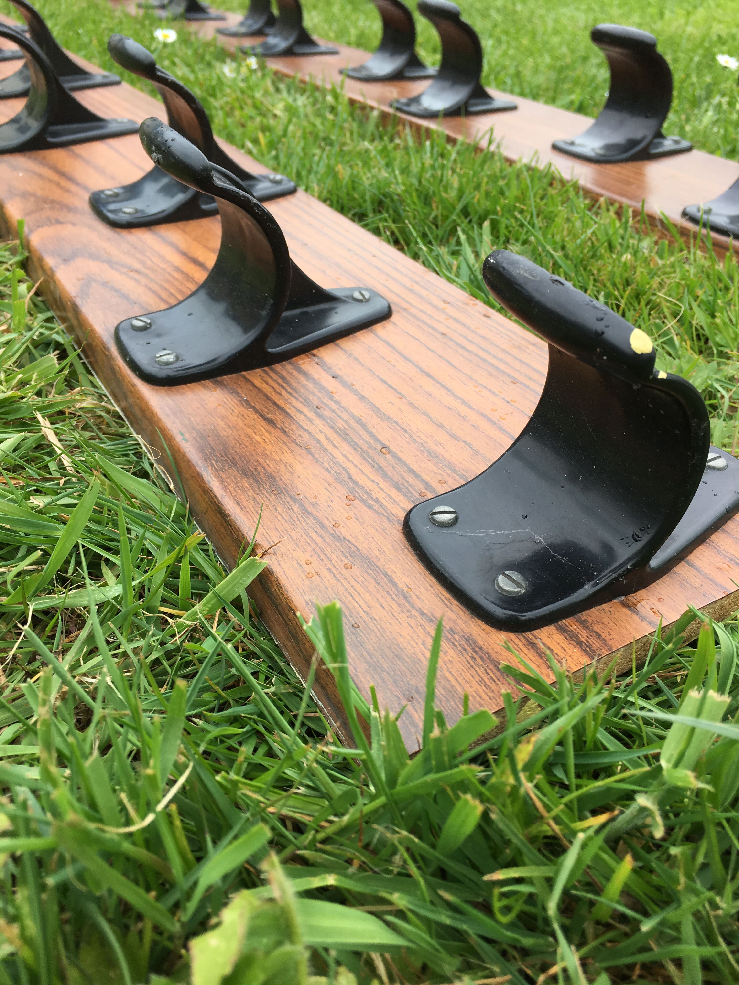 School hooks row of 12