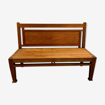 Vintage wooden bench seat