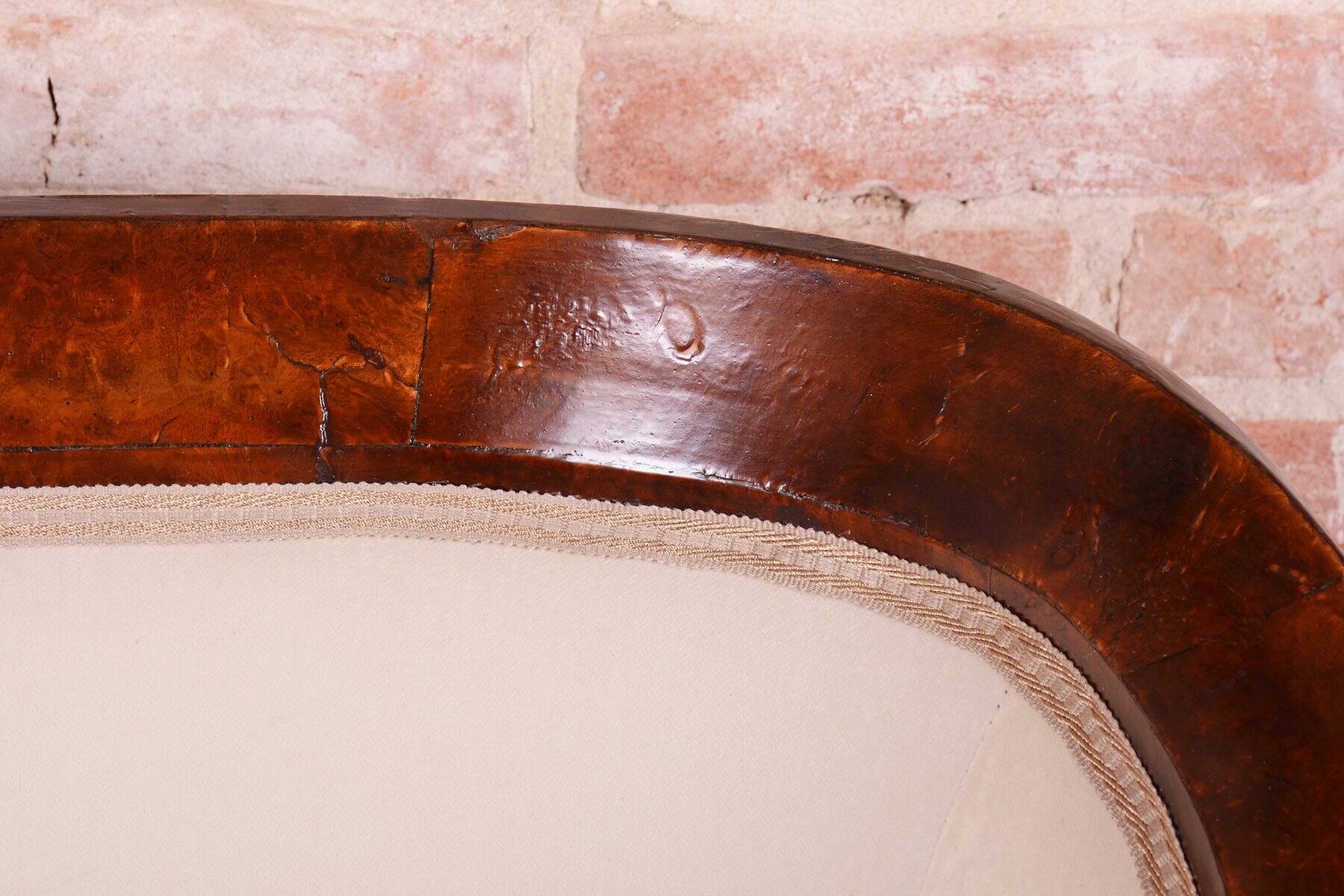 Biedermeier Seating Set in Walnut and Ebony, Austria, 1820s, Set of 3