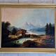 August Achilles (1798-1861) - Oil on canvas - Lakeside landscape in Switzerland