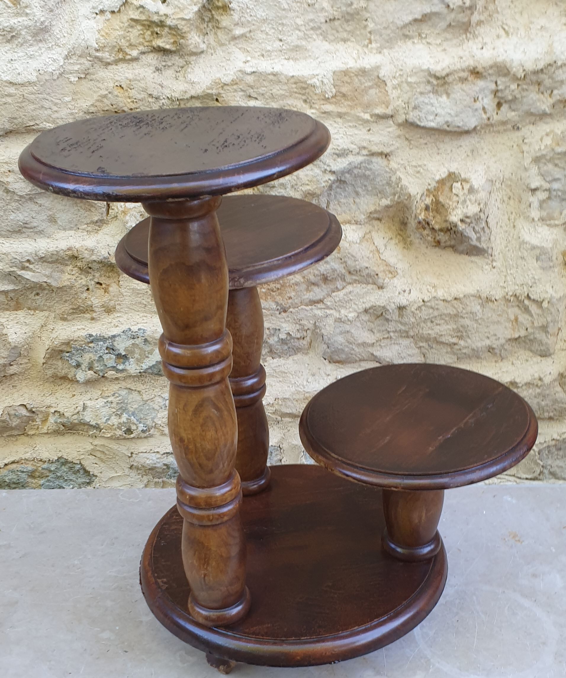 Vintage wooden plant holder