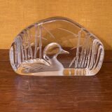 Canard bloc de cristal de suède