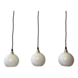 Lot 3 old suspensions in vintage opaline 12 cm