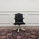 Classic English White Chesterfield Office Chair