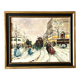 Tableau, lively street in Paris