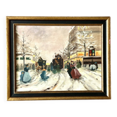 Tableau, rue animée dans Paris