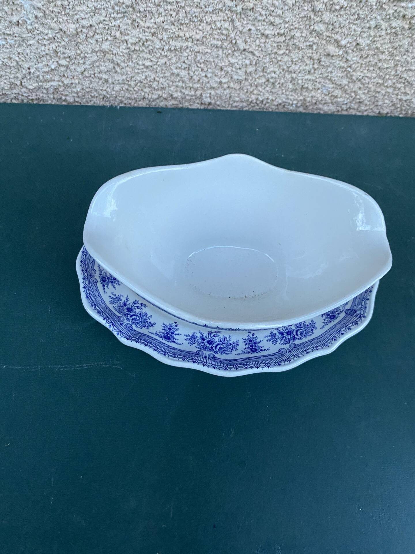Magnifique Dessous de Plat / Assiette Murale Vintage - Décor "Pois