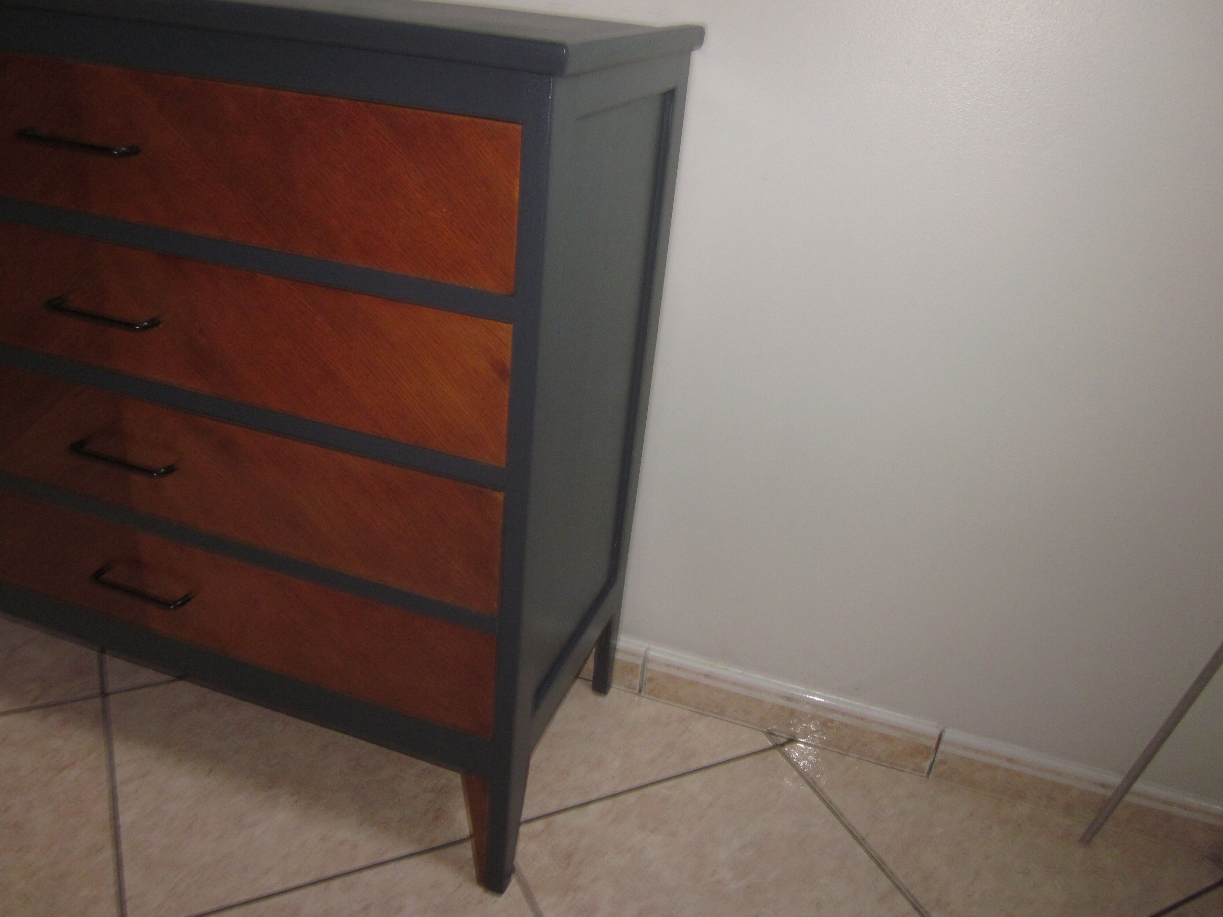 Vintage anthracite grey dresser
