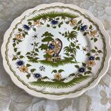 Antique decorative plate Moustiers France