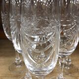 6 crystal champagne glasses Artisanat de Lorraine