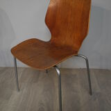Lot of 4 chairs in teak 60's