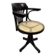 Swivel office chair in Jugendstil by Thonet