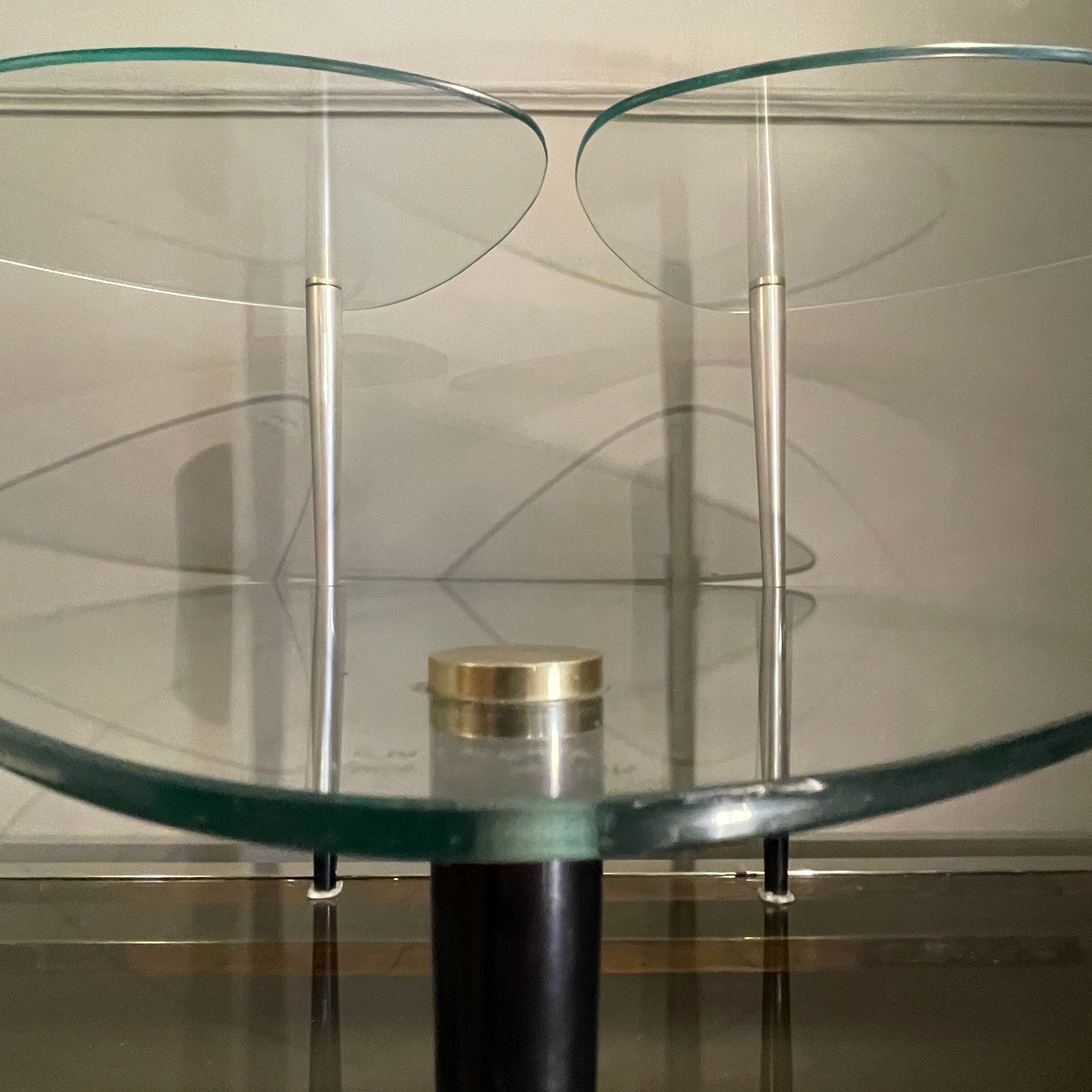 3-shelf store display coffee table, by Edoardo Paoli, ca 1950s