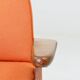 Scandinavian orange papaya wool armchair 1960