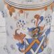 Small enamelled glass vase with armorial design in Historismus style from 19th century Bohemia.
