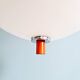 Suspension Space Age en opaline blanche, Massive, 1970