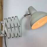 Grey German Industrial Scissor Wall Lamp from SIS, 1960s