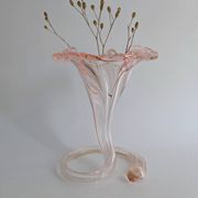 Vase trompette en verre soufflé