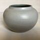 Grey blue ceramic round vase
