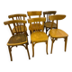 Set of 6 mismatched bistro chairs including Baumann and Luterma chairs