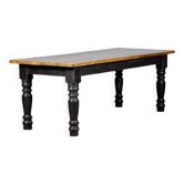 Pine farmhouse table with an old tabletop