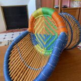 Fauteuil enfant rotin et cordage