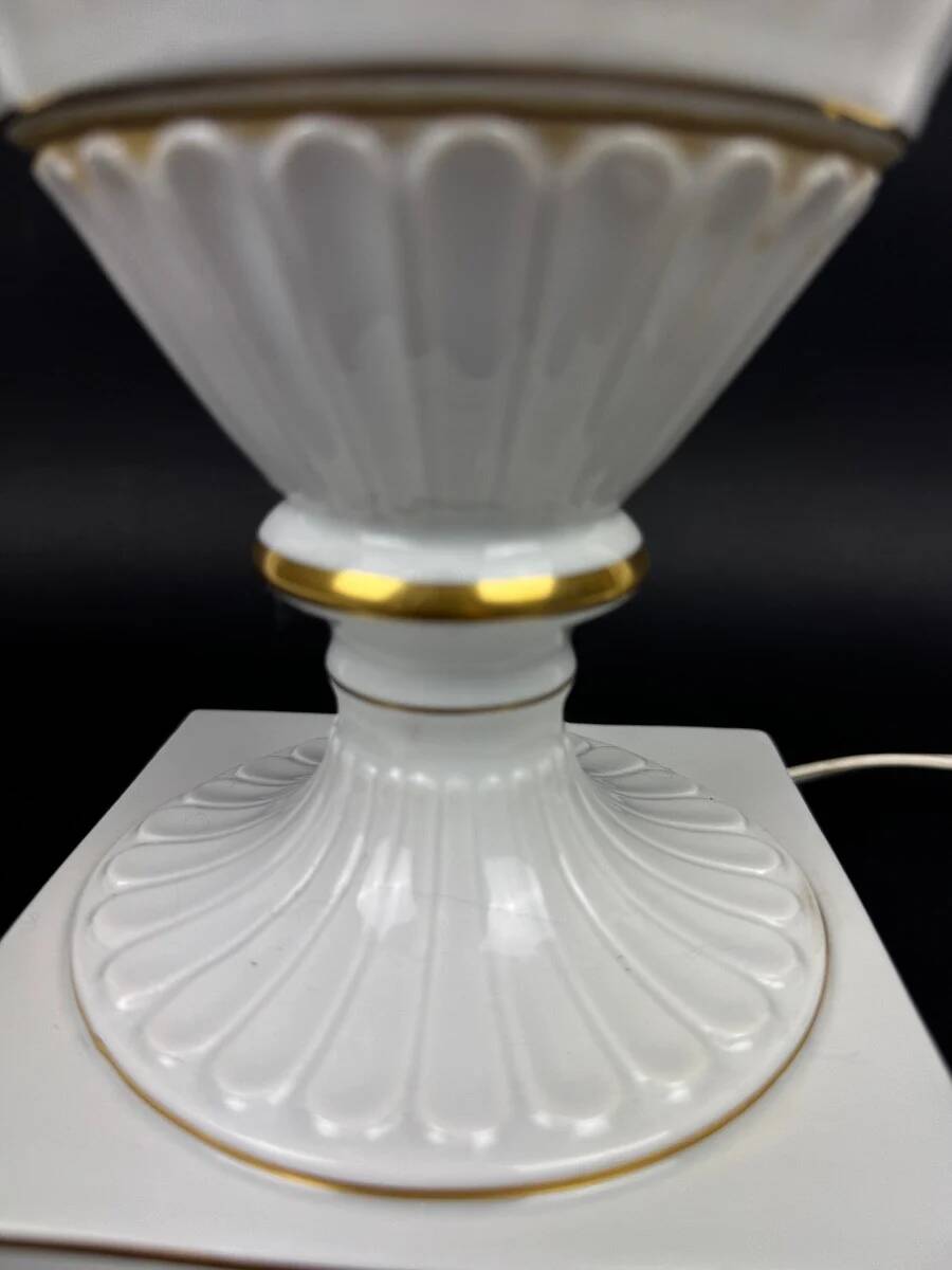 Raynaud Limoges lamp base in porcelain, paradise birds